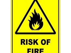 Risk Of Fire Sign